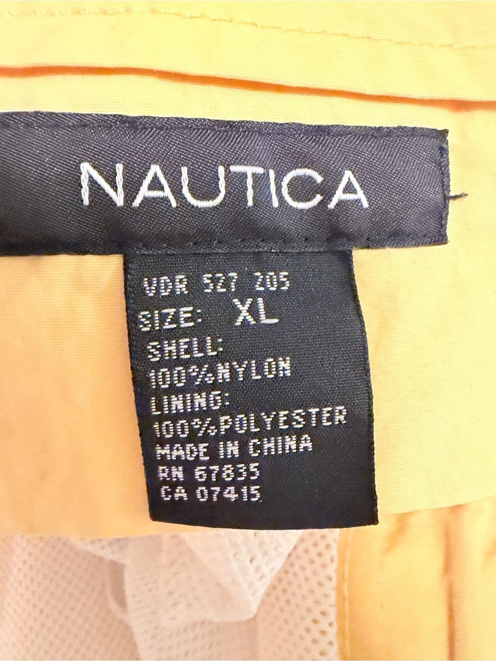 Nautica Yellow Swim Shorts with Blue Side Panel